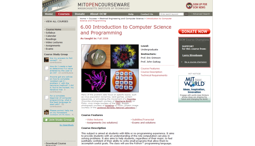 Mit Opencourseware Electrical Engineering And Computer Science 6 00 Introduction To Computer Mit Opencourseware Electrical Engineering And Computer Science 6 00 Introduction To Computer
