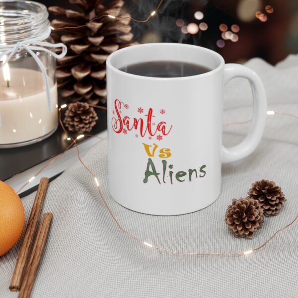65216-10.jpg Santa vs Aliens Ceramic Mug