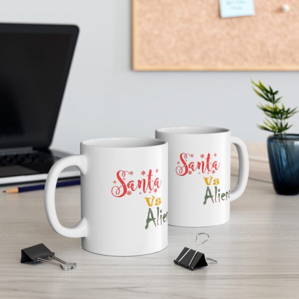 65216-11.jpg Santa vs Aliens Ceramic Mug