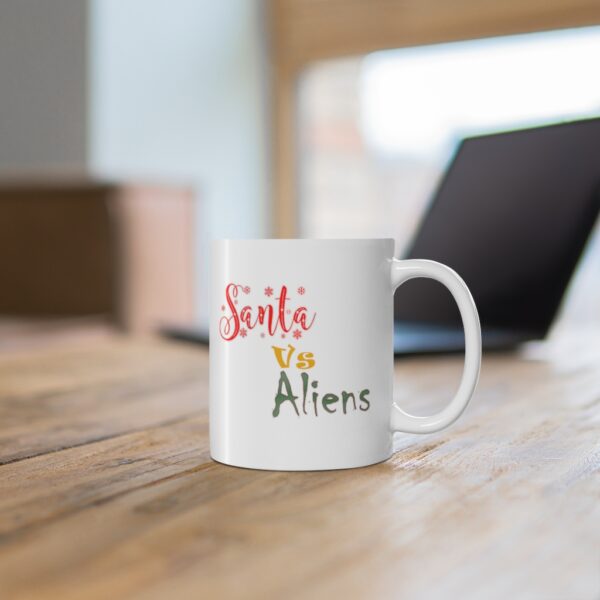 65216-12.jpg Santa vs Aliens Ceramic Mug